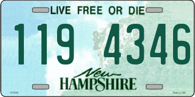 NH license plate 1194346