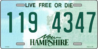NH license plate 1194347