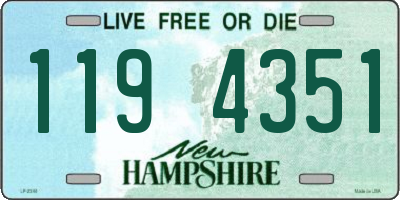 NH license plate 1194351