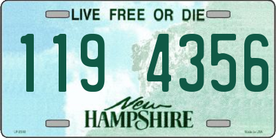 NH license plate 1194356