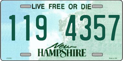 NH license plate 1194357