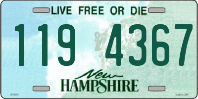 NH license plate 1194367