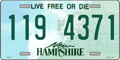 NH license plate 1194371