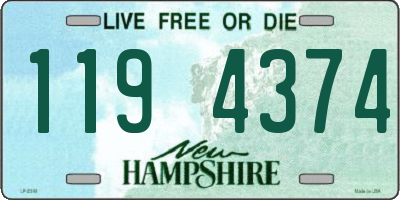 NH license plate 1194374