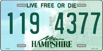 NH license plate 1194377