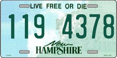 NH license plate 1194378