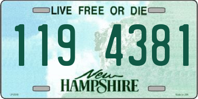 NH license plate 1194381