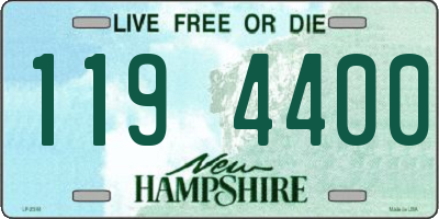 NH license plate 1194400
