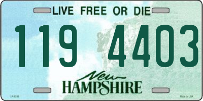 NH license plate 1194403