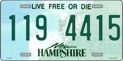 NH license plate 1194415