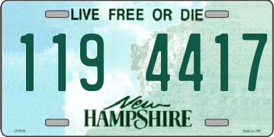 NH license plate 1194417