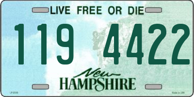 NH license plate 1194422