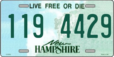 NH license plate 1194429