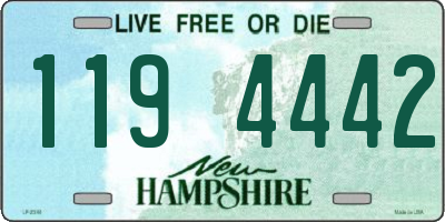 NH license plate 1194442