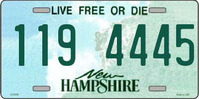 NH license plate 1194445