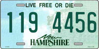 NH license plate 1194456