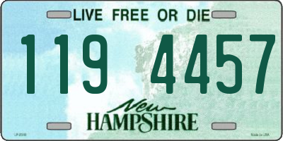 NH license plate 1194457