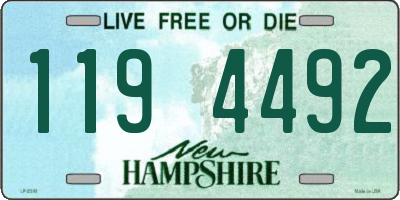 NH license plate 1194492