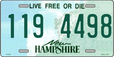 NH license plate 1194498