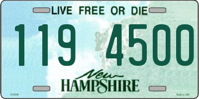 NH license plate 1194500