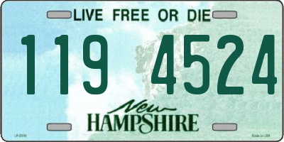 NH license plate 1194524