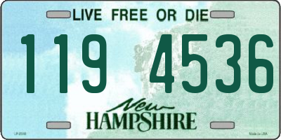 NH license plate 1194536