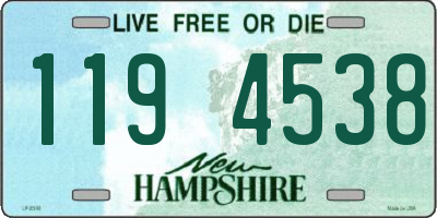 NH license plate 1194538