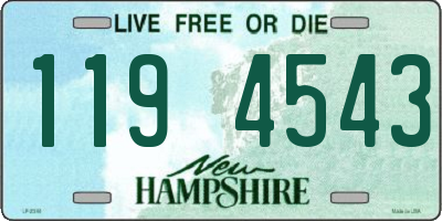 NH license plate 1194543