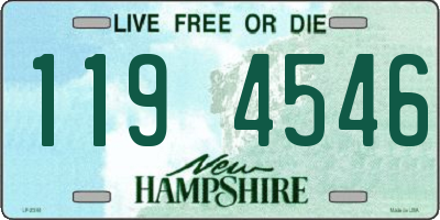 NH license plate 1194546