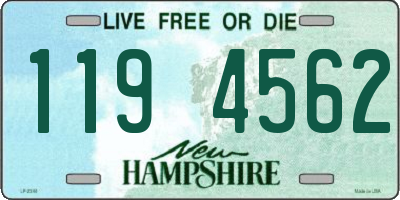 NH license plate 1194562