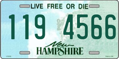 NH license plate 1194566