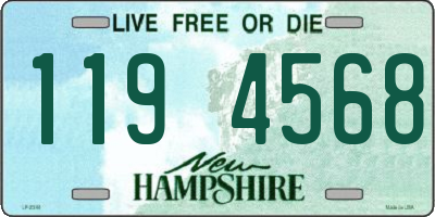 NH license plate 1194568