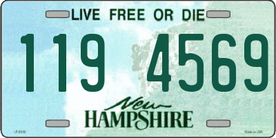 NH license plate 1194569