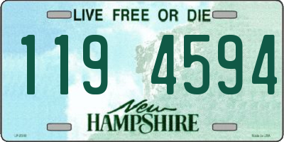 NH license plate 1194594