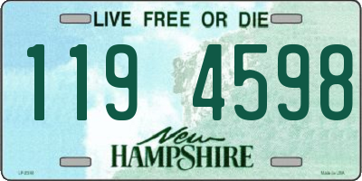 NH license plate 1194598