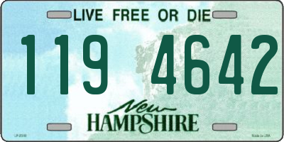 NH license plate 1194642