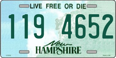 NH license plate 1194652