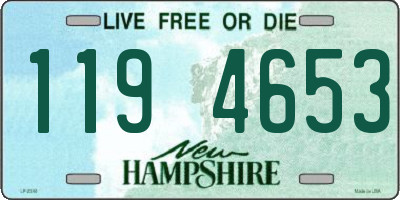 NH license plate 1194653