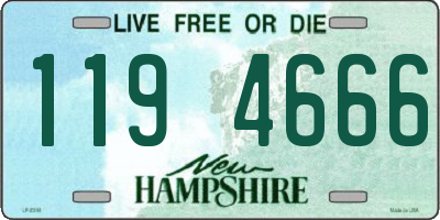 NH license plate 1194666