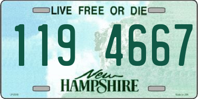 NH license plate 1194667