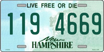 NH license plate 1194669