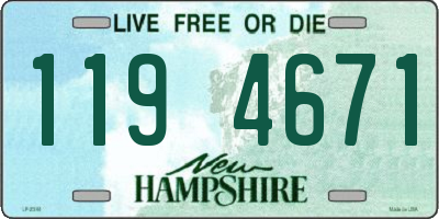 NH license plate 1194671