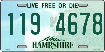 NH license plate 1194678