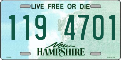 NH license plate 1194701