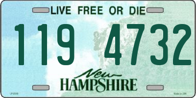 NH license plate 1194732