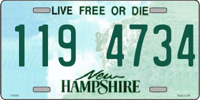 NH license plate 1194734
