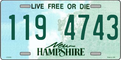 NH license plate 1194743