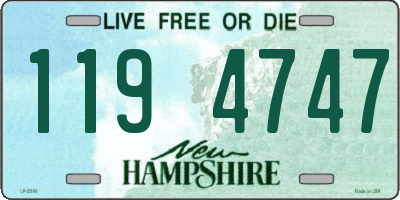 NH license plate 1194747