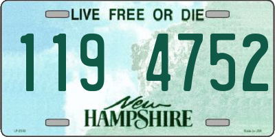 NH license plate 1194752