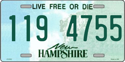 NH license plate 1194755